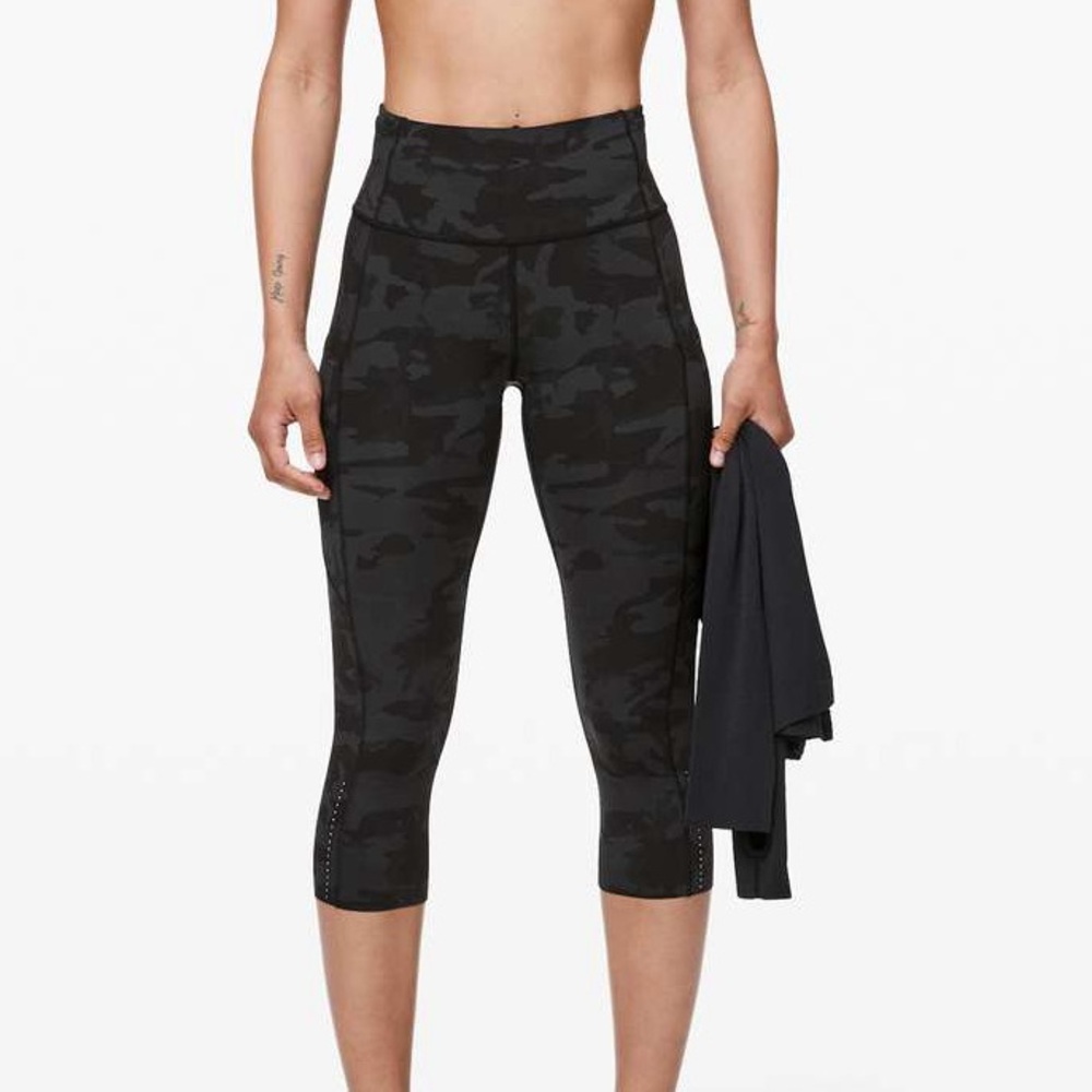 Lululemon Fast and Free Crop II 19" *Nulux
Incognito Camo Multi Grey